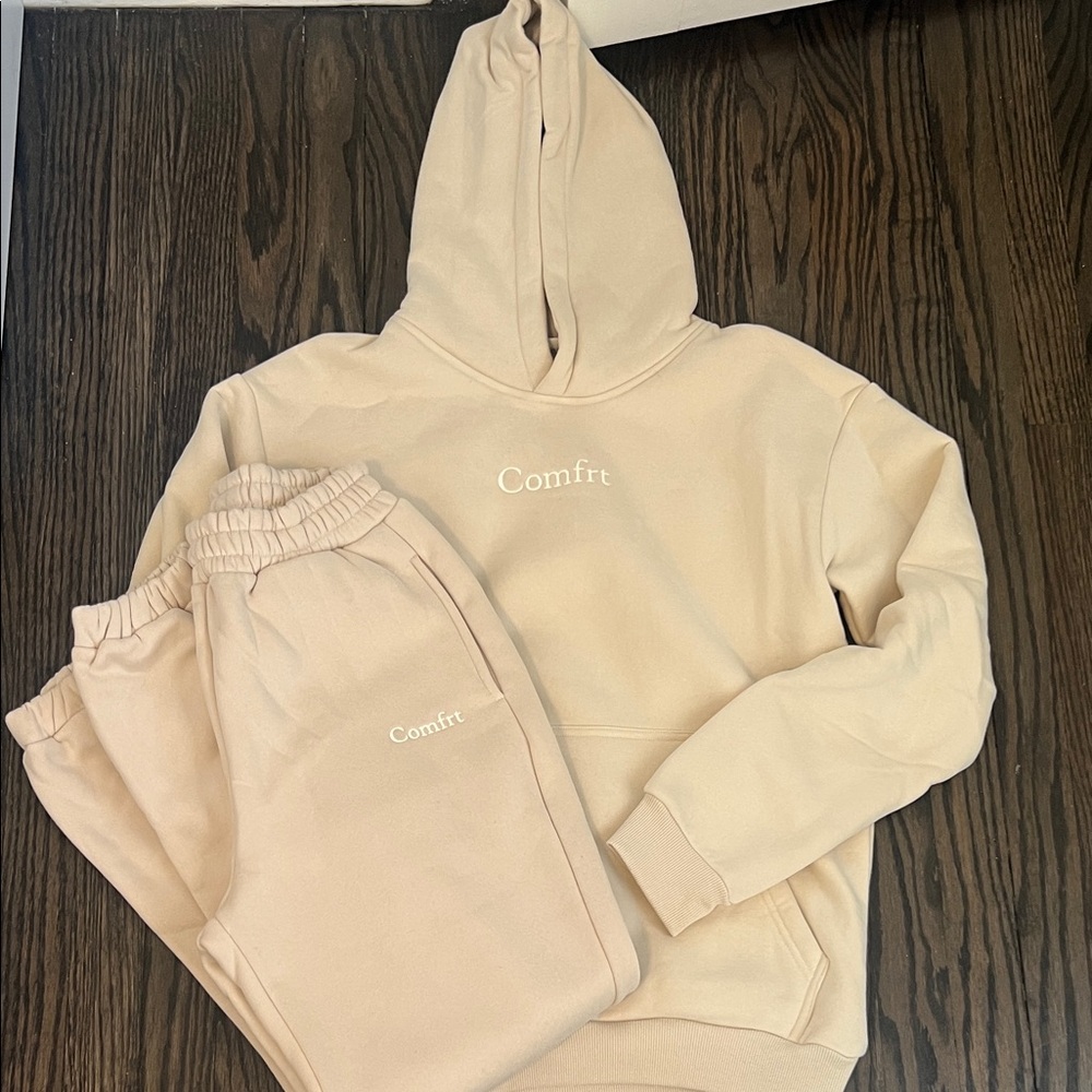Comfrt Cream Hoodie and Joggers Set